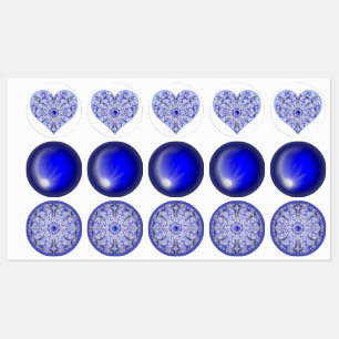 Etiquetas Azul cerâmico de Grécia