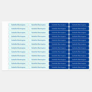 Etiquetas Azul/Marinho Nome personalizado Vestuário do Tecid