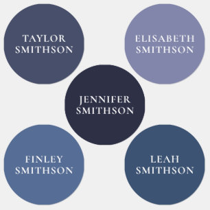 Etiquetas Azul Roxo Mínimo Simples Adicionar Sua Escola De N