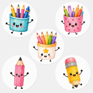 Etiquetas Back to School Stickers – Cute School Supplies &
