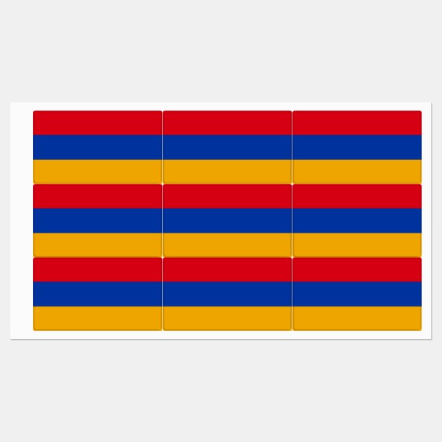 Etiquetas Bandeira da Armênia (Folha)