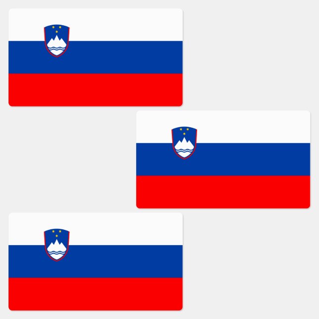 Etiquetas Bandeira da Eslovênia (Grupo)
