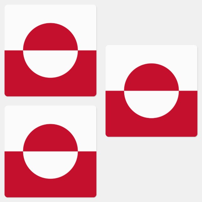 Etiquetas Bandeira da Gronelândia (Grupo)