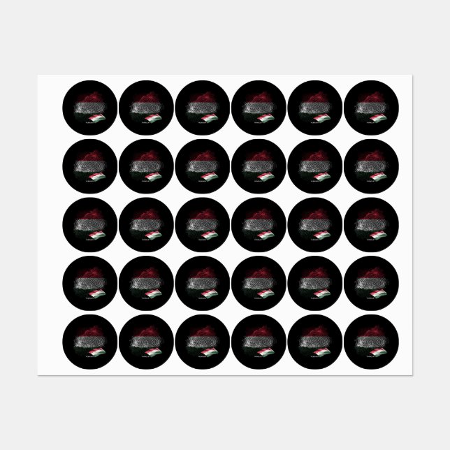 Etiquetas bandeira da Hungria (Folha)