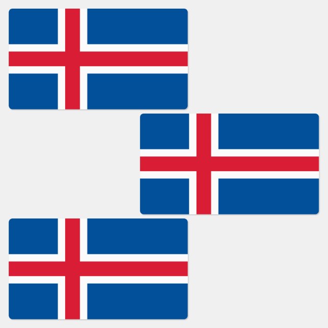 Etiquetas Bandeira da Islândia (Grupo)