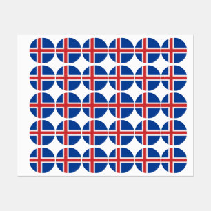 Etiquetas Bandeira da Islândia