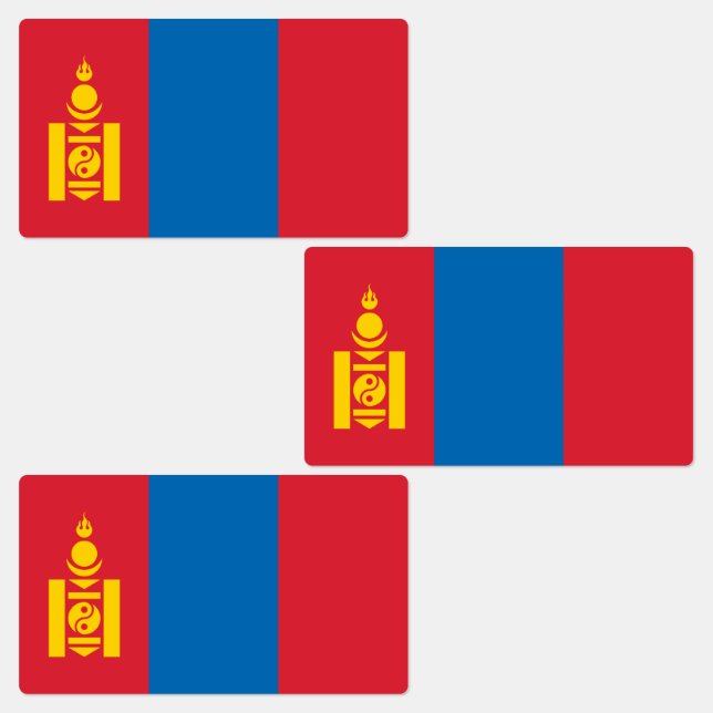 Etiquetas Bandeira da Mongólia (Grupo)