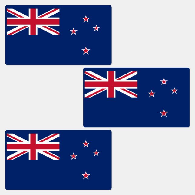 Etiquetas Bandeira da Nova Zelândia (Grupo)