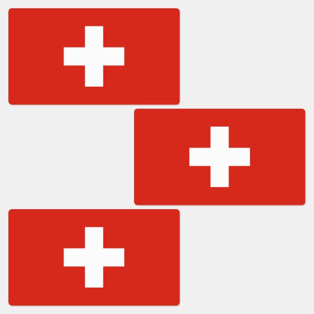 Etiquetas Bandeira da Suíça (Grupo)