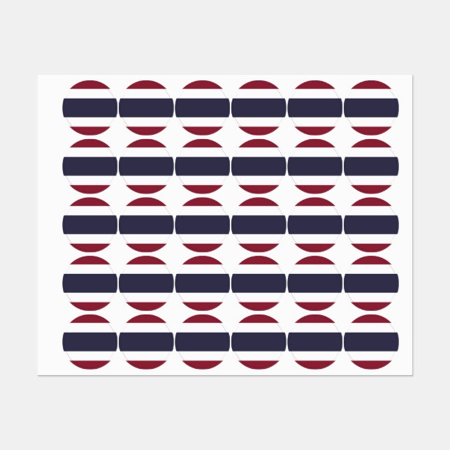 Etiquetas Bandeira da Tailândia (Folha)