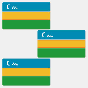 Etiquetas Bandeira de Caracalpaquistão