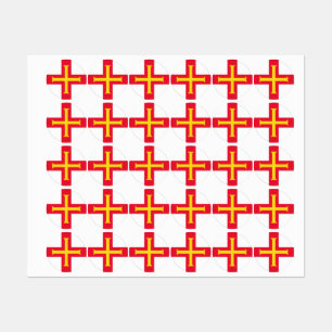 Etiquetas bandeira de Guernsey