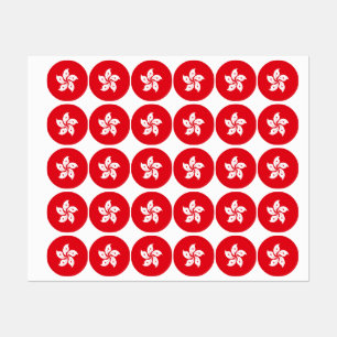 Etiquetas Bandeira de Hong Kong
