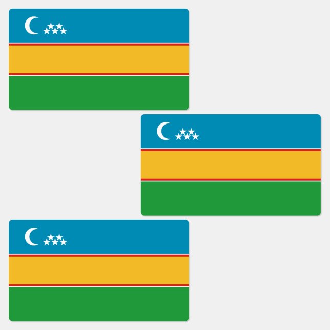Etiquetas Bandeira de Karakalpakstan (Grupo)