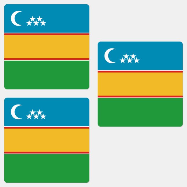 Etiquetas Bandeira de Karakalpakstan (Grupo)