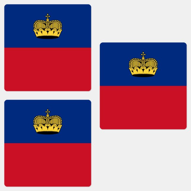 Etiquetas Bandeira de Liechtenstein (Grupo)