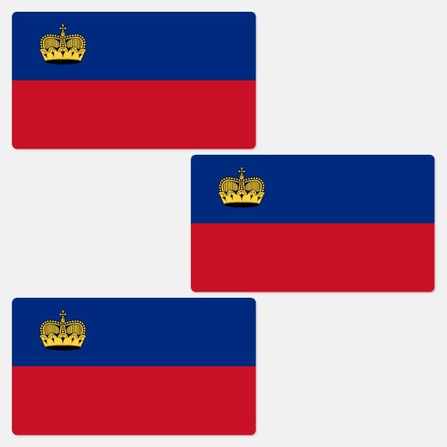Etiquetas Bandeira de Liechtenstein (Grupo)