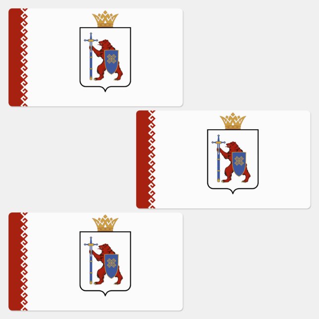 Etiquetas Bandeira de Mari El (Grupo)