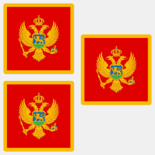 Etiquetas Bandeira de Montenegro