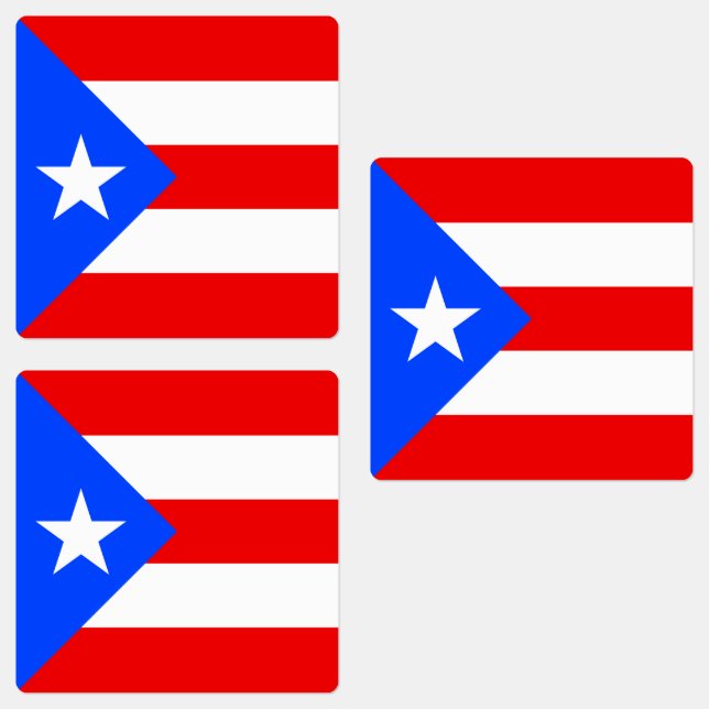 Etiquetas Bandeira de Porto Rico (Grupo)