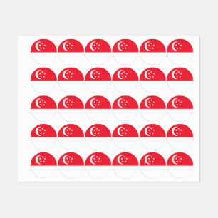 Etiquetas bandeira de Singapura
