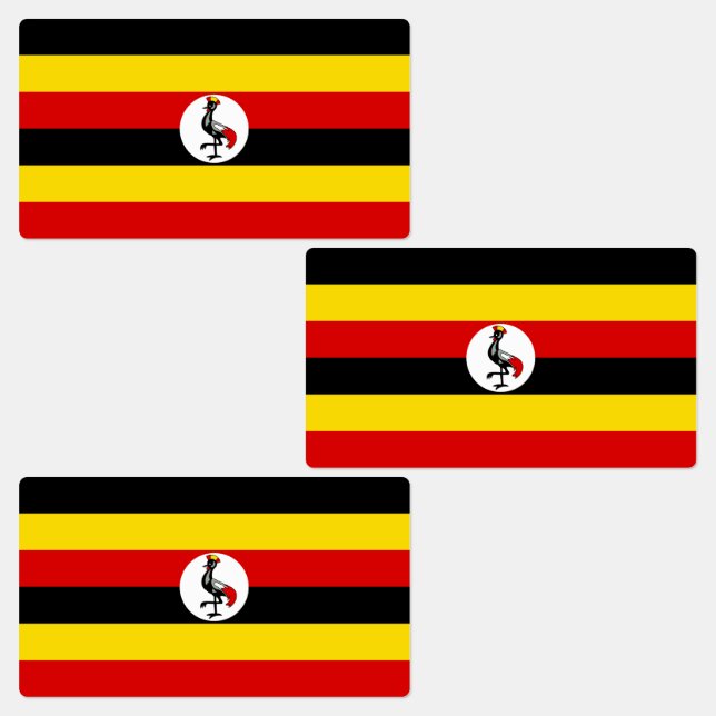 Etiquetas Bandeira de Uganda (Grupo)