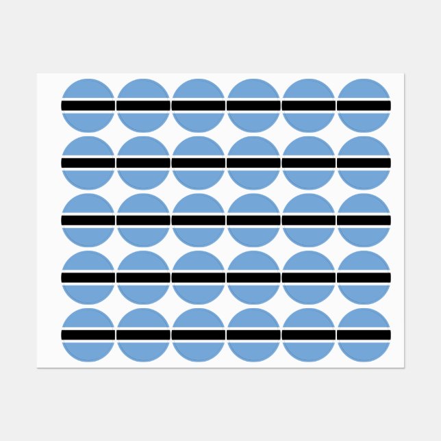 Etiquetas Bandeira do Botsuana (Folha)