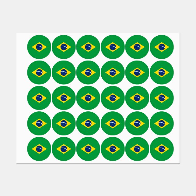 Etiquetas Bandeira do Brasil (Folha)