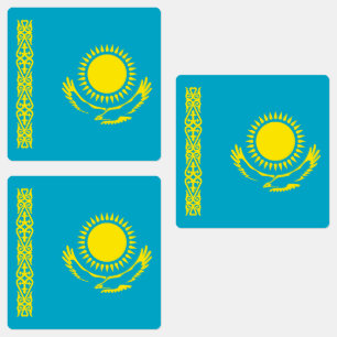 Etiquetas Bandeira do Cazaquistão