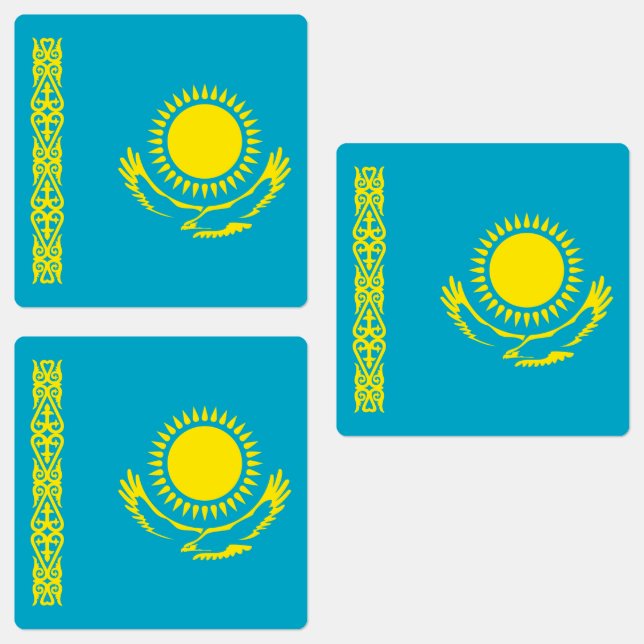 Etiquetas Bandeira do Cazaquistão (Grupo)