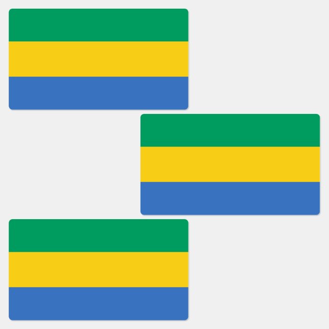Etiquetas Bandeira do Gabão (Grupo)