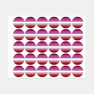 Etiquetas bandeira do orgulho lésbico feminino da SlipperyJo