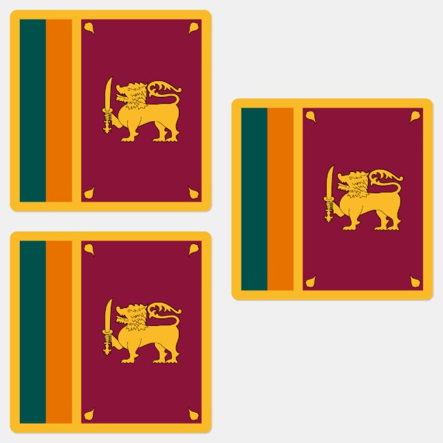 Etiquetas Bandeira do Sri Lanka (Grupo)