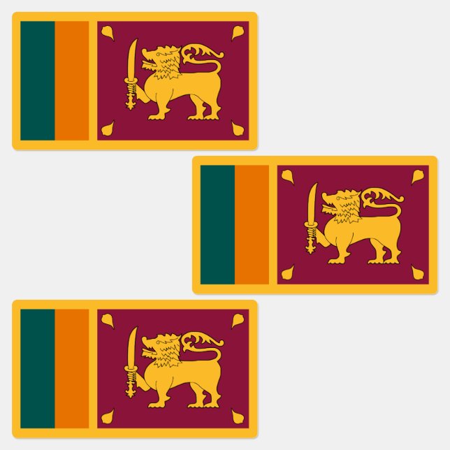Etiquetas Bandeira do Sri Lanka (Grupo)
