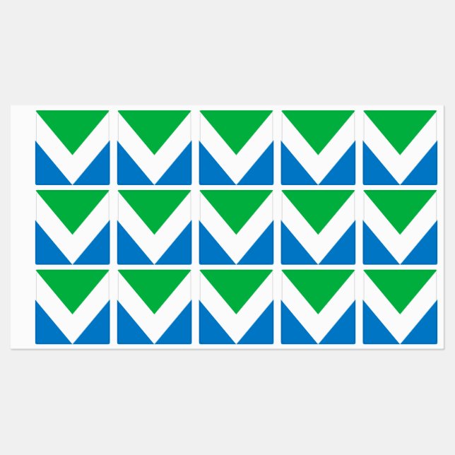 Etiquetas Bandeira do Vegan Internacional (Folha)