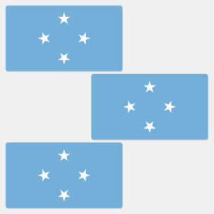 Etiquetas Bandeira dos Estados Federados da Micronésia