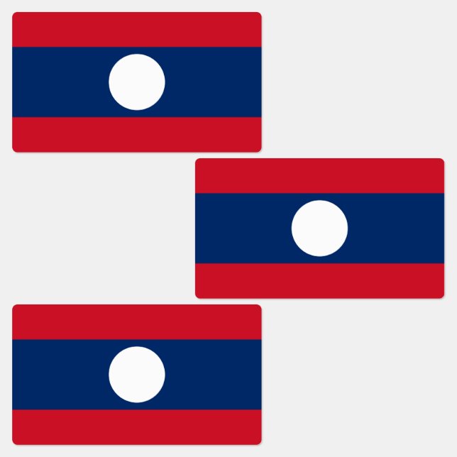Etiquetas Bandeira Laos (Grupo)