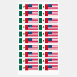 Etiquetas Bandeira mexicana e americana