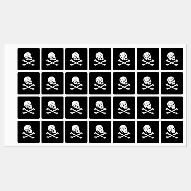 Etiquetas Bandeira Pirata Henry Every (Folha)