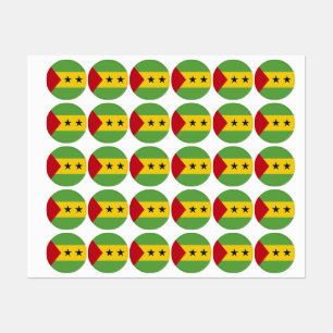 Etiquetas bandeira São Tomé e Príncipe