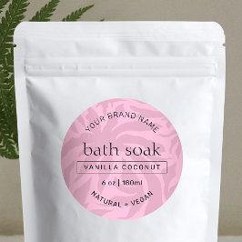 Etiquetas Banho Rosa Feminina e Produto Arredondado do Corpo