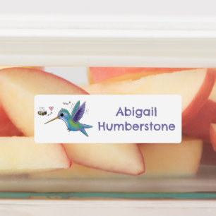 Etiquetas Beija-flor cartoon personalizado fofo