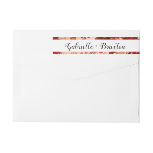 Etiquetas Beleza Rústica Floral Monograma de Casamento de Ou