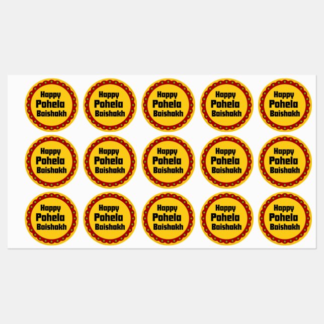 Etiquetas Bengali Stickers 2024 (Folha)