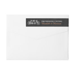 Etiquetas Bicicleta Tandem No Casamento De Chalkboard