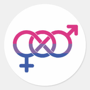 Etiquetas bissexuais do símbolo e da bandeira