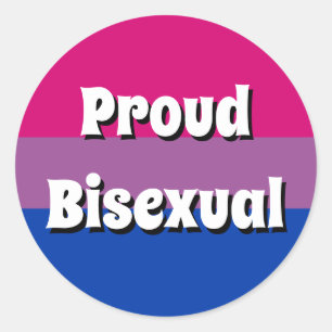 Etiquetas bissexuais orgulhosas da bandeira