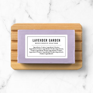 Etiquetas Black Border and Line Ingredients List Product