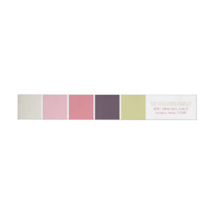 Etiquetas Blocos de cores modernas, rosa e verde