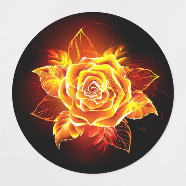 Etiquetas Blooming Fire Rosa (Design 1)